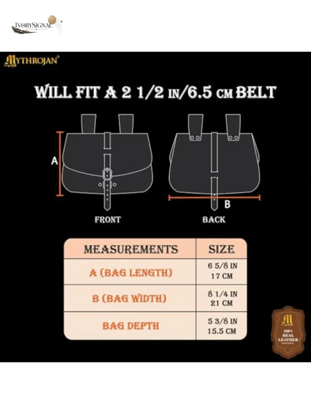 Genuine Leather Waist Bag Belt Pouch Medieval Renaissance LARP Viking Brass